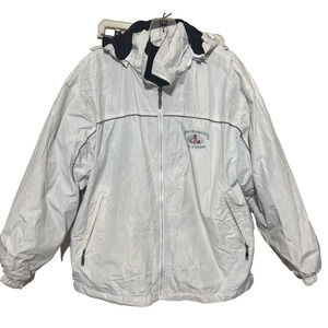 VTG San Francisco Jacket Reversible Raincoat & Fleece Full zip Mens M hooded